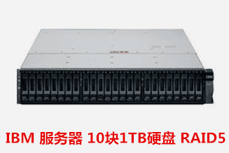 IBM 服务器 10块1TB硬盘 RAID5