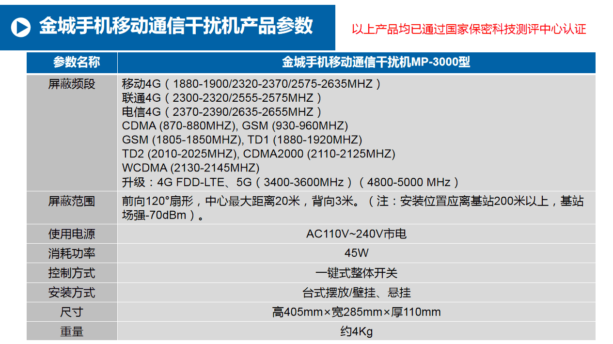 移动通信干扰器