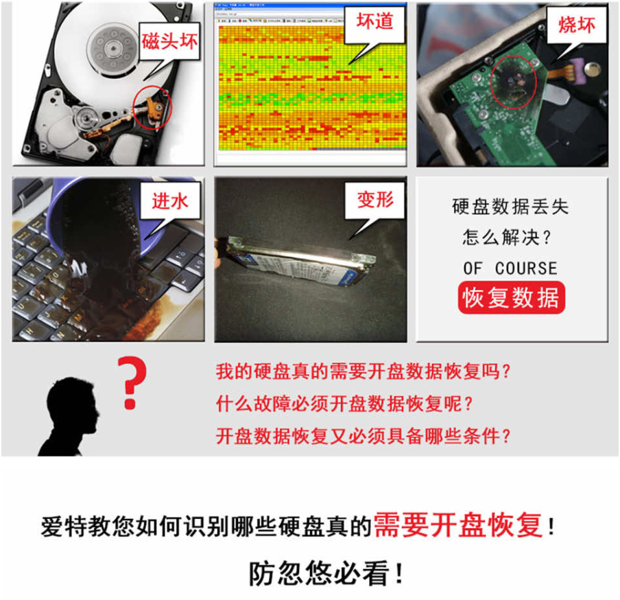 爱特教你如何识别哪些硬盘真需要开盘数据恢复？